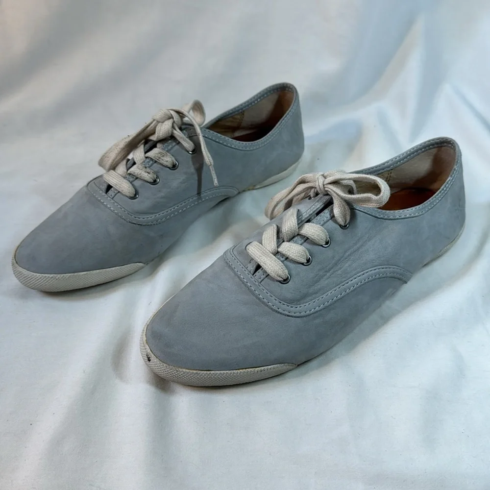 Frye blue suede sneakers. Size 9.